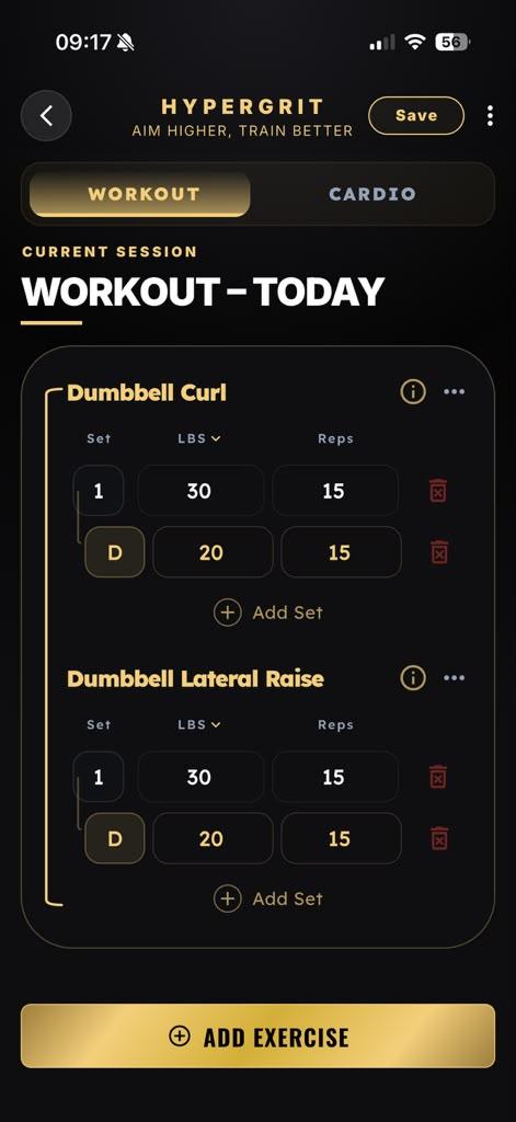 Workout Logging